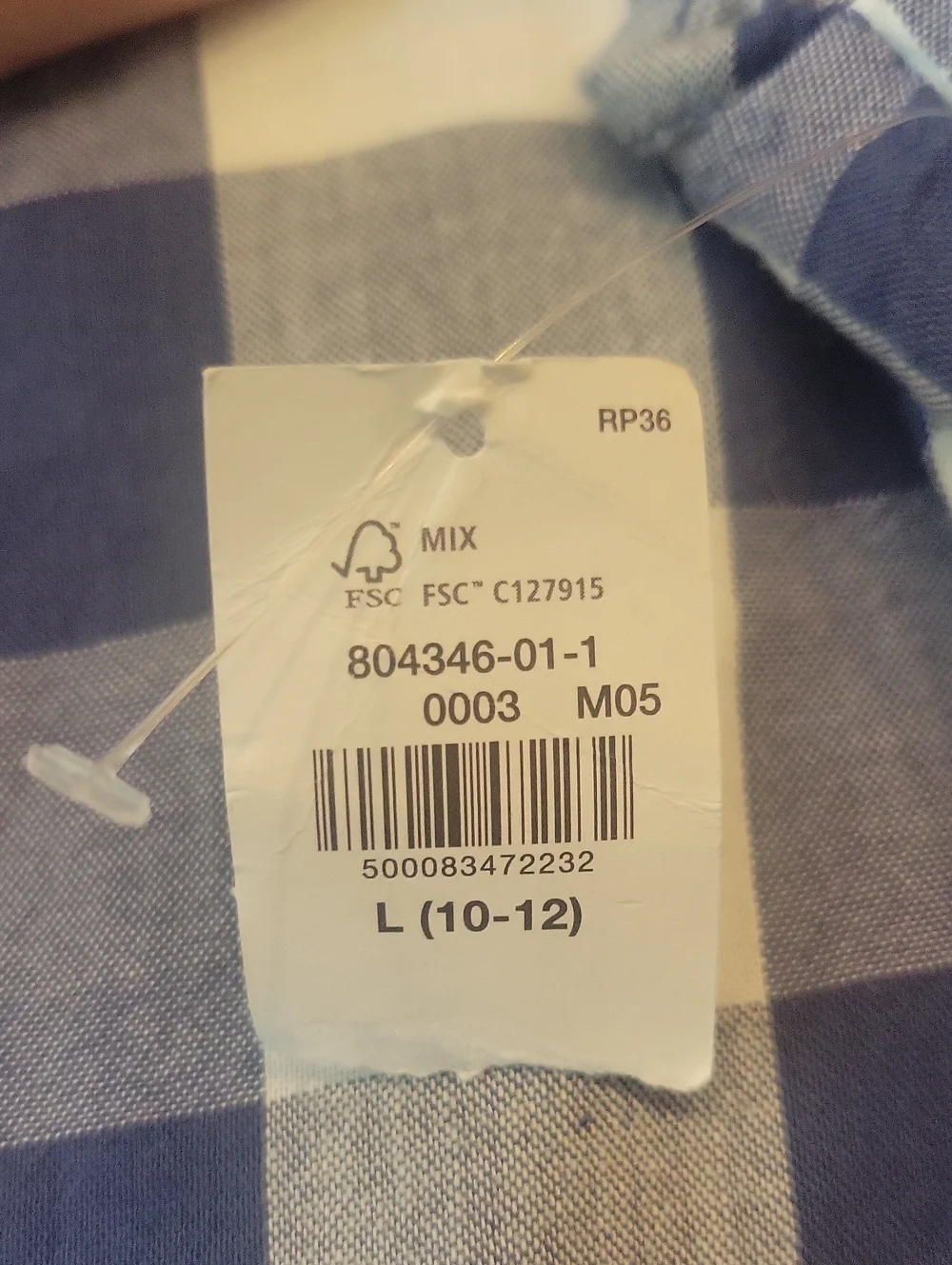 BNWT Old Navy Girls' Large Blue and White Gingham Tiered Dress